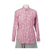 Roze geometrisch print overhemd Comme des Garçons , Pink , Heren