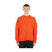 Oranje nylon blend oversize trui Ambush , Orange , Heren