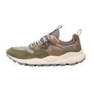 Stijlvolle outdoor avontuur sneakers Flower Mountain , Green , Heren