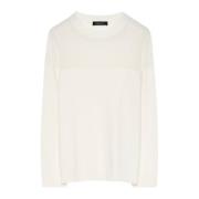 Elegant Crewneck Sweater Fabiana Filippi , White , Dames