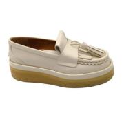 Crème Leren Platform Loafers Chloé Pre-owned , Beige , Dames