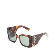 SL M119 Blaze 002 Sunglasses Saint Laurent , Brown , Dames