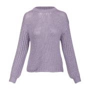 Round-neck Knitwear Agnona , Pink , Dames