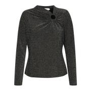 Asymmetrische Top met Gedrapeerde Effecten Karen by Simonsen , Black ,...