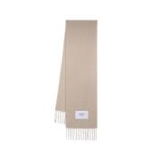 Donker Beige Wollen Sjaal Maison Kitsuné , Beige , Unisex