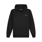 Minimalistische Zwarte Sweatshirt met Achterkant Pixel Logo Arte Antwe...