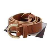 Bruin Leren Dubbele Gesp Taille Riem Ermanno Scervino , Brown , Heren