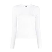 Stijlvolle Sweater Mix Msgm , White , Dames