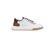 Witte en Blauwe Sneakers Alexander Smith , White , Heren