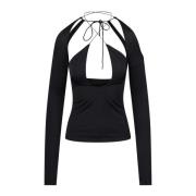 Zane Cut-Out Top The Attico , Black , Dames