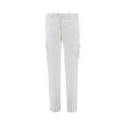Slim-fit Trousers Kiton , White , Heren