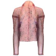 Pre-owned Silk tops Hermès Vintage , Pink , Dames