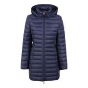 Blauwe Duck Coats met Afneembare Capuchon Save The Duck , Blue , Dames