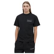 Katoenen Logo Print T-shirt Aries , Black , Dames