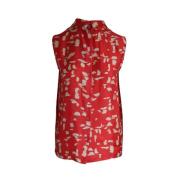 Pre-owned Silk tops Chloé Pre-owned , Red , Dames