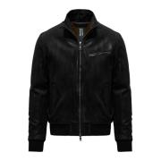 Leren bomberjack ge?nspireerd op de Aviator BomBoogie , Black , Heren