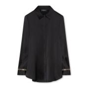 Blouse met manchetdetail Fabiana Filippi , Black , Dames