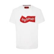 Witte Crew-neck T-shirt Sprayground , White , Heren