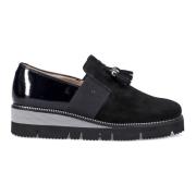 Zwarte Leren Sneakers Sangiorgio , Black , Dames