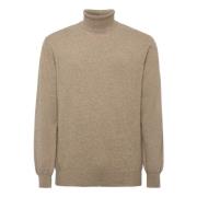 Polo Hals Coltrui Van Kasjmier Boggi Milano , Beige , Heren