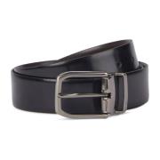 Omkeerbare Riem van glad leer Boggi Milano , Black , Heren