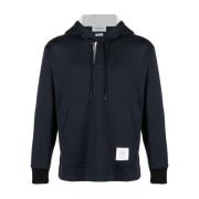 Blauwe Langemouw Rugby Hoodie Thom Browne , Blue , Heren