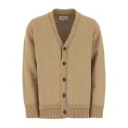 Beige Oversize Wolmix Cardigan Maison Margiela , Beige , Heren