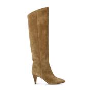 Taupe Leren Kniehoge Laarzen Isabel Marant Étoile , Beige , Dames