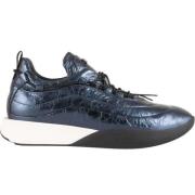 Metallic Platform Sneakers Högl , Blue , Dames