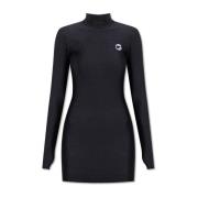 Jurk met logo Coperni , Black , Dames