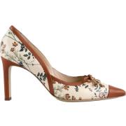 Bloemenprint Pumps in Beige/Bruin Högl , Beige , Dames