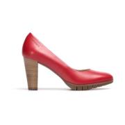 Elegante bruine leren pump Wonders , Red , Dames