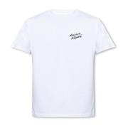 T-shirt met logo Maison Kitsuné , White , Heren