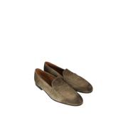 Taupe Suede Moccasins, Verhoog je zomerse stijl Doucal's , Brown , Her...