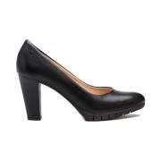 Flexibele leren pump voor vrouwen Wonders , Black , Dames