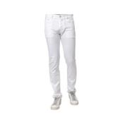 Witte Katoenen Canvas Slim-Fit Jeans Jacob Cohën , White , Heren