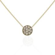 Geelgouden Pailletten Ketting met Diamanten en Emaille Chantecler , Ye...