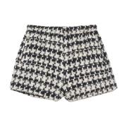 Tweed shorts met brede tailleband Anine Bing , Black , Dames