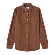 Lobo Bruine Corduroy Overhemd Portuguese Flannel , Brown , Heren