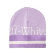 Pixel Beanie - Wol - Paars Off White , Purple , Dames