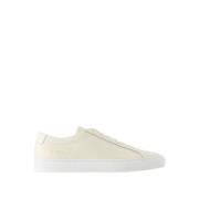 Contrast Leren Sneakers - Off White/Beige Common Projects , Beige , He...