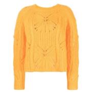 Gele Sweater Set Twinset , Yellow , Dames