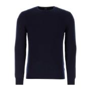 Midnight Blue Cashmere Sweater Fedeli , Blue , Heren