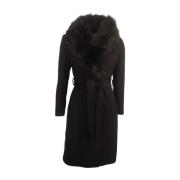 Ruby Wrap Coat Hollies , Black , Dames