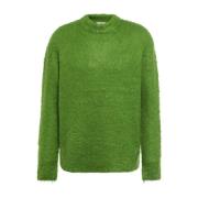 Groene Fluffy Mohair Trui Acne Studios , Green , Heren