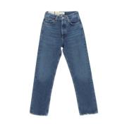 Vintage 90s Pinch Waist Jeans Agolde , Blue , Dames