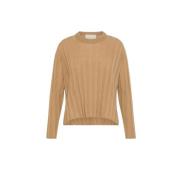 Ronde Hals Sweaters Momoni , Brown , Dames