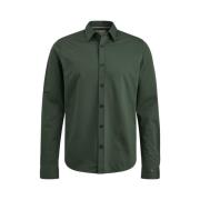 Twill Jersey 2 Tone Overhemd Cast Iron , Green , Heren