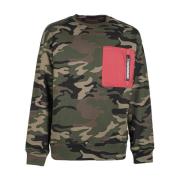 Tiger Camo Crewneck Sweatshirt Sprayground , Green , Heren