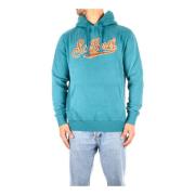 Blauwe Logo Hoodie Saint Barth , Blue , Heren